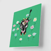 Horloge Carrée Daisy the cow (Angle)