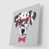 Horloge Carrée Dalmatien fashionable (Angle)