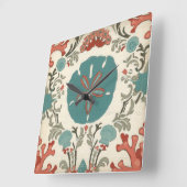 Horloge Carrée Damas côtières I (Angle)