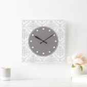 Horloge Carrée Damask Wall Clocks (Maison)