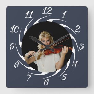 HORLOGE CARRÉE DAME AVEC VIOLIN