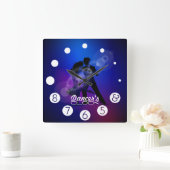 Horloge Carrée Dancer clock with numbers for a Dancer's. (Maison)