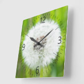 Horloge Carrée Dandelion (Angle)