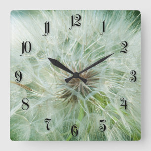 Horloge Carrée Dandelion à bouffées