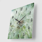 Horloge Carrée Dandelion à bouffées (Angle)