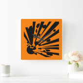 Horloge Carrée Danger explosif (Maison)