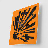 Horloge Carrée Danger explosif (Angle)