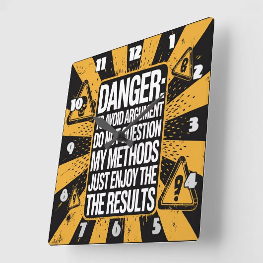 Horloge Carrée Danger : Pas De Questions De Méthode, Résultats (Angle)