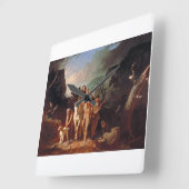 Horloge Carrée Daniel Boone escortant des colons (Angle)