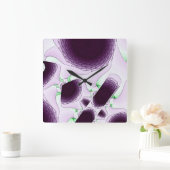 Horloge Carrée Dans l'ombre de la couleur Violet (Maison)