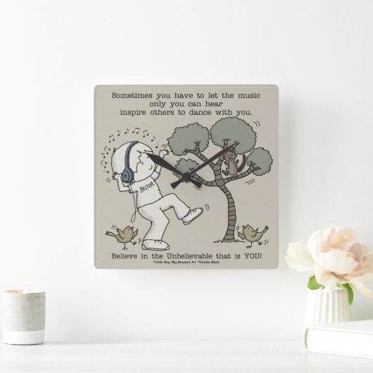 Horloge Carrée Danse (Maison)