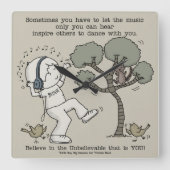 Horloge Carrée Danse (Recto)