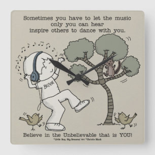 Horloge Carrée Danse