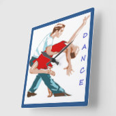 HORLOGE CARRÉE DANSE (Angle)