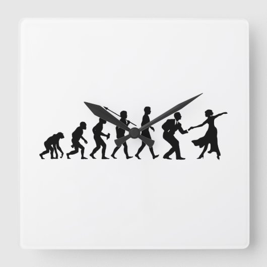 Horloge Carrée Danse d'oscillation (Recto)