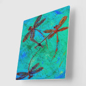 Horloge Carrée Danse Dragonfly (Angle)