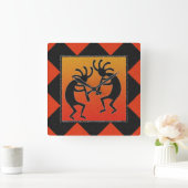 Horloge Carrée Danse du sud-ouest Kokopelli Design (Maison)