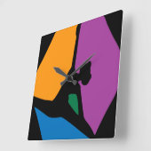 Horloge Carrée Danseur Abstrait moderne (Angle)