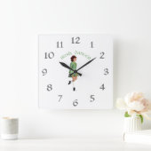 Horloge Carrée Danseuse de step irlandais - Vert (Maison)