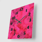 Horloge Carrée Dark Pink (Angle)