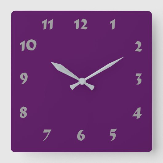 Horloge Carrée Dark Purple (Recto)