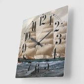Horloge Carrée Dartford Voilier 1910 (Angle)