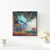 Horloge Carrée Daybreak, 1922 par Maxfield Parrish (Maison)