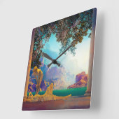 Horloge Carrée Daybreak, 1922 par Maxfield Parrish (Angle)