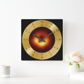 Horloge Carrée ~ de trou de Clock~Messier 87 Galaxy~Black de (Maison)