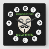 HORLOGE CARRÉE DÉBUT DE L'EXTERMINATION (Recto)