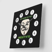 HORLOGE CARRÉE DÉBUT DE L'EXTERMINATION (Angle)