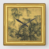 Horloge Carrée Début Du Printemps, Peinture De Guo Xi, Cadre (Recto)