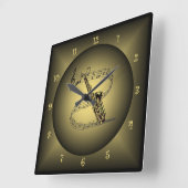 Horloge Carrée ~ d'échelle musicale de ~ d'instrument de musique (Angle)