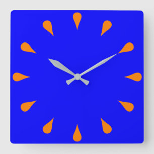 Horloge Carrée Déchets orange