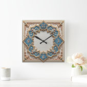 Horloge Carrée Déco menthe (Maison)