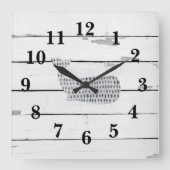 Horloge Carrée Décodeur de Rustic (Recto)