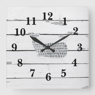 Horloge Carrée Décodeur de Rustic