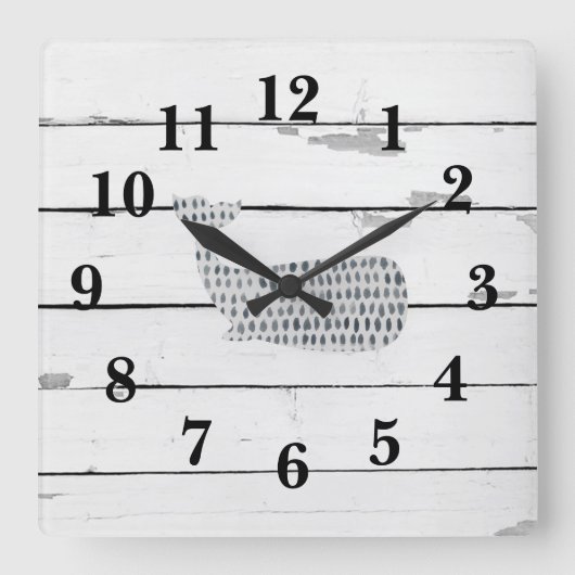 Horloge Carrée Décodeur de Rustic (Recto)