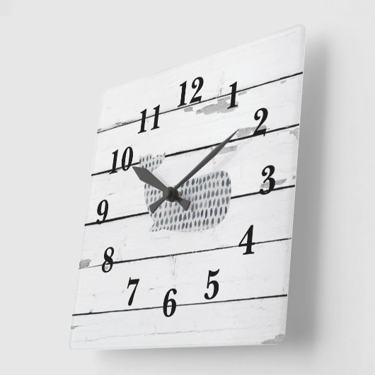 Horloge Carrée Décodeur de Rustic (Angle)