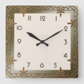 Horloge Carrée Décor (Recto)