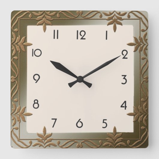 Horloge Carrée Décor (Recto)