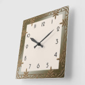 Horloge Carrée Décor (Angle)