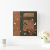 Horloge Carrée Décor de Leather (Maison)