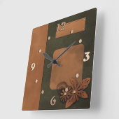 Horloge Carrée Décor de Leather (Angle)