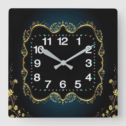 Horloge Carrée Décor élégant (Recto)