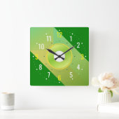 Horloge Carrée Décor Unique & Traditionnel - Vert Moderne (Maison)