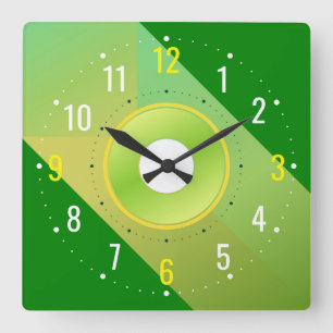 Horloge Carrée Décor Unique & Traditionnel - Vert Moderne