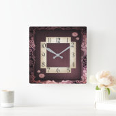 Horloge Carrée Décoratif violet (Maison)