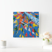 Horloge Carrée Décoration du drapeau triangulaire (Maison)