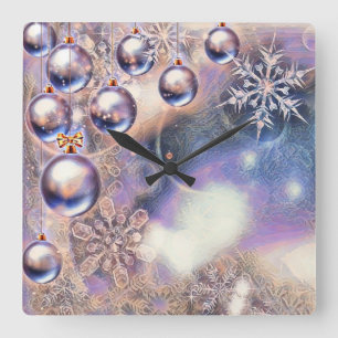 Horloge Carrée Décorations de Noël vintage